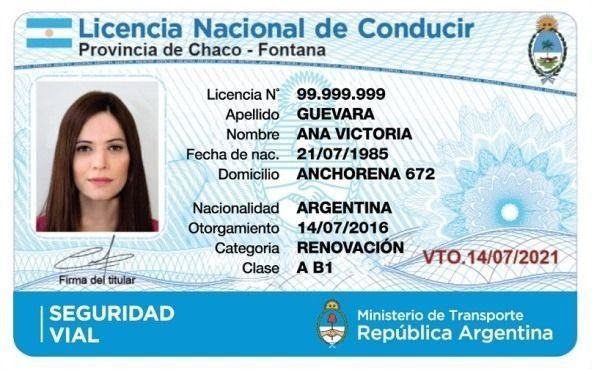 Argentina Driver License (psd)