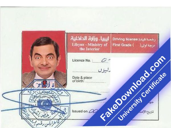 Libya Driver License (psd)