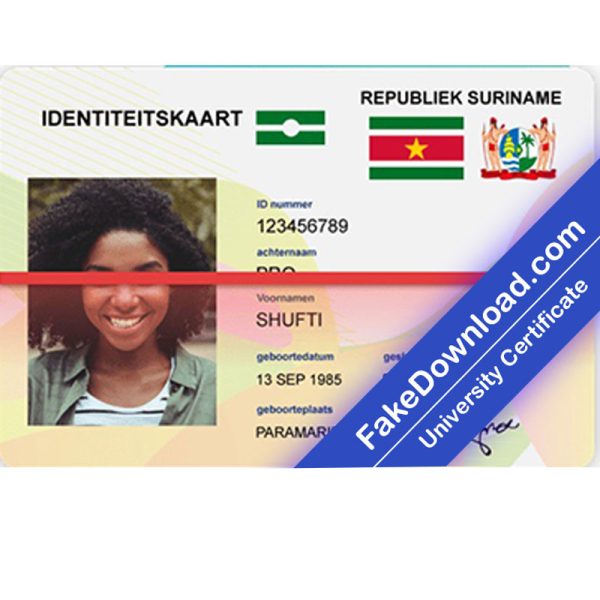 Suriname Driver License (psd)