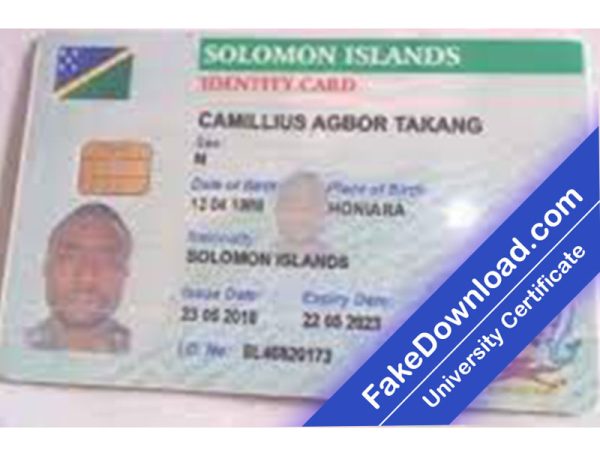 Solomon Islands national id card (psd)