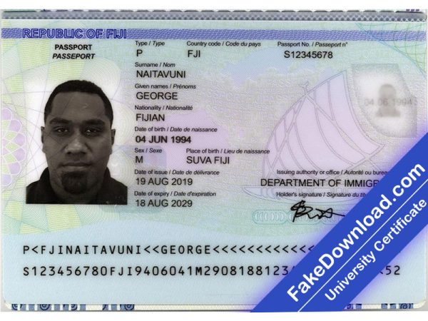 Fiji Passport (psd)