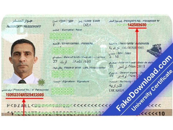 Algeria Passport (psd)