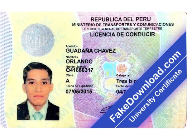 Peru Driver License (psd)