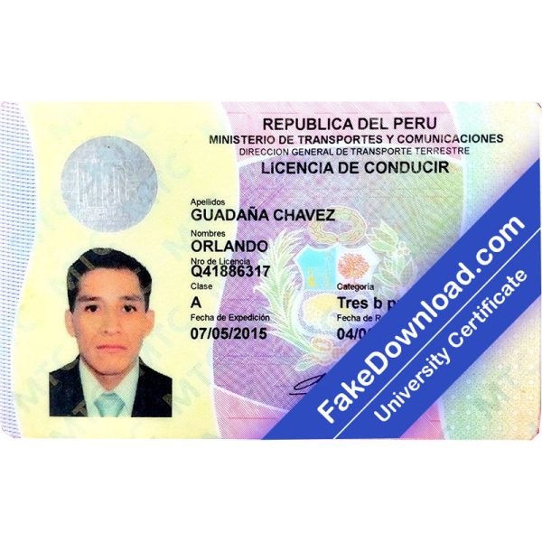 Peru Driver License (psd)