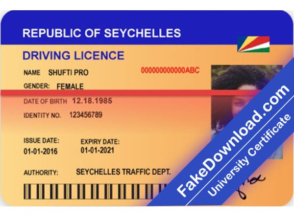 Seychelles Driver License (psd)