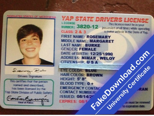 Micronesia Driver License (psd)