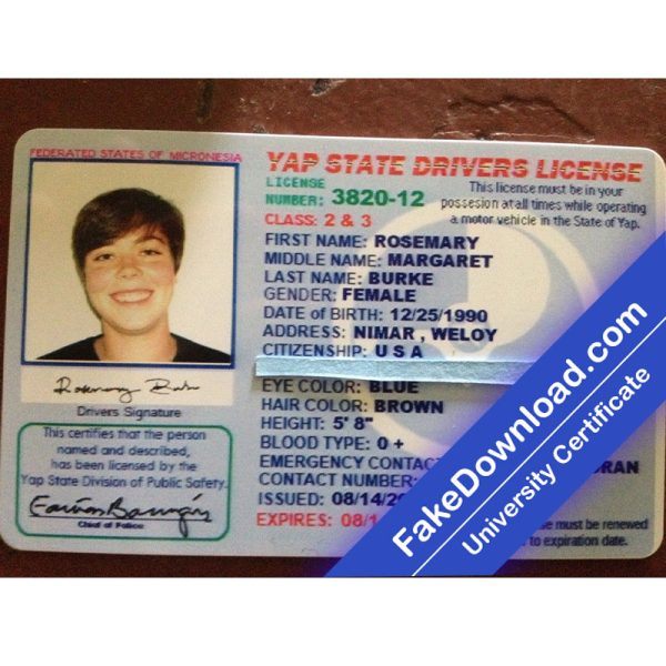 Micronesia Driver License (psd)