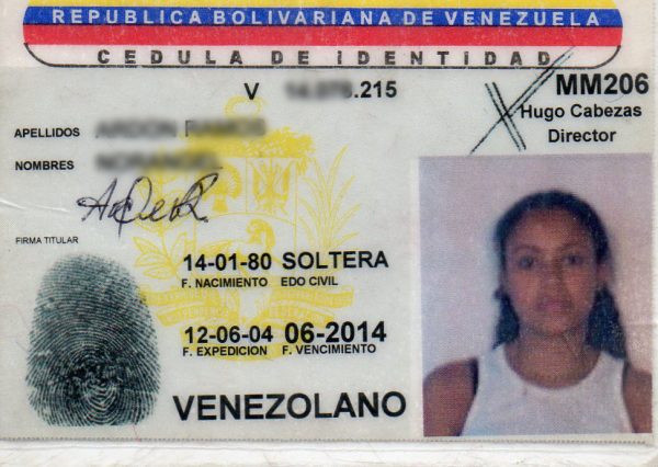 Venezuela national id card