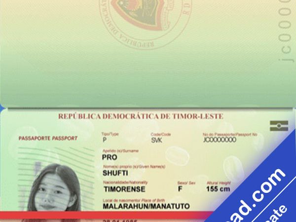 Timor Passport (psd)