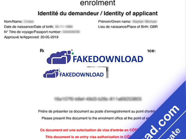 Côte d’Ivoire Proof Address (psd)