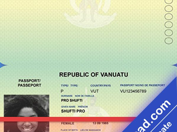 Vanuatu Passport (psd)