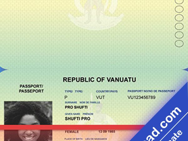 Vanuatu Passport (psd)