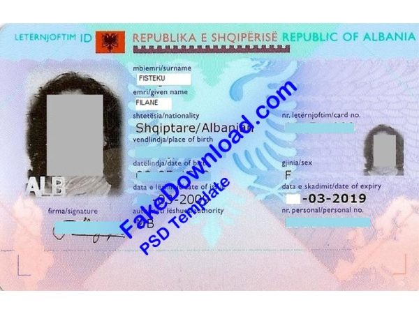 Albania Passport (psd)