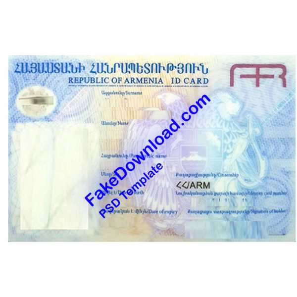 Armenia national id card (psd)