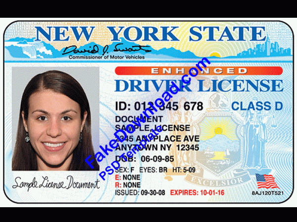 America Driver License (psd)