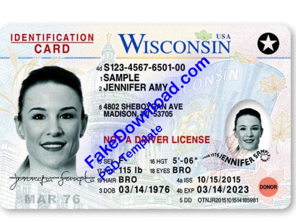 America national id card (psd)