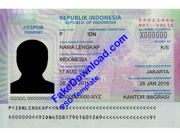 Indonesia Passport (psd)