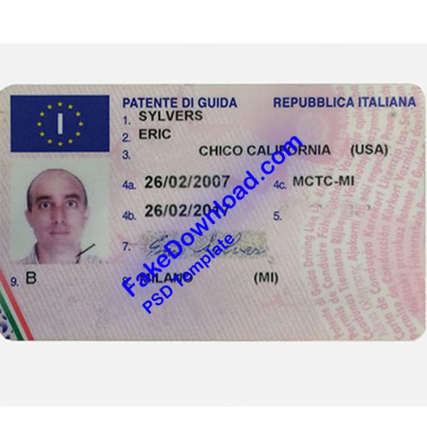 Italy Driver License (psd)