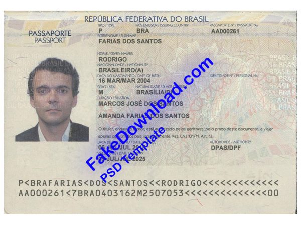 Brazi Passport (psd)