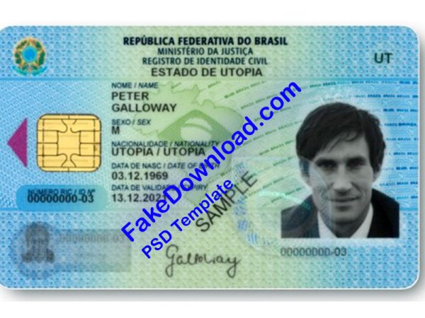 Brazil national id card (psd)
