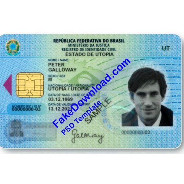 Brazil national id card (psd)