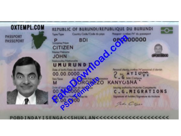 Burundi Passport (psd)