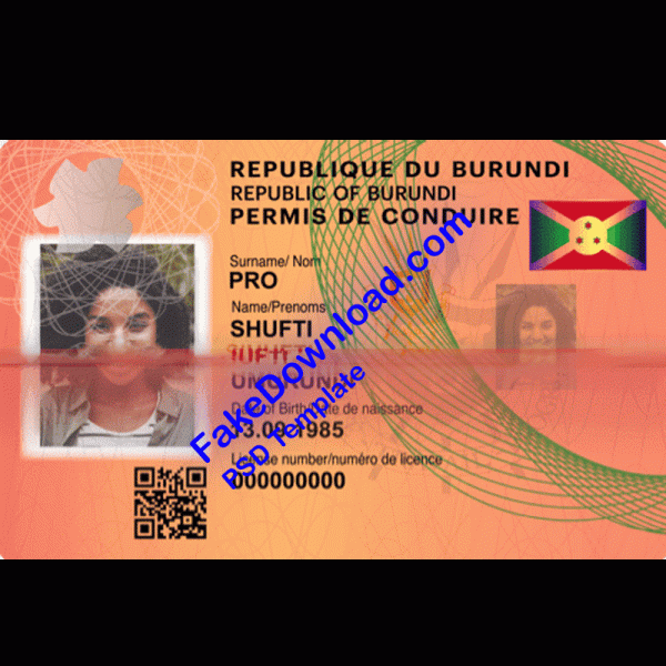 Burundi Driver License (psd)