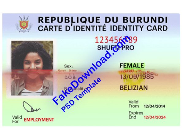 Burundi national id card