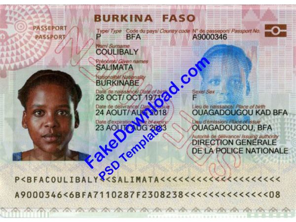 Burkina Passport (psd)