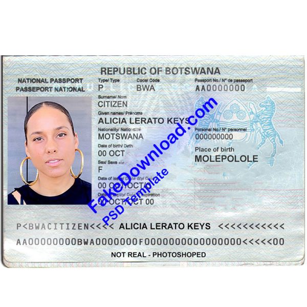 Botswana Passport (psd)