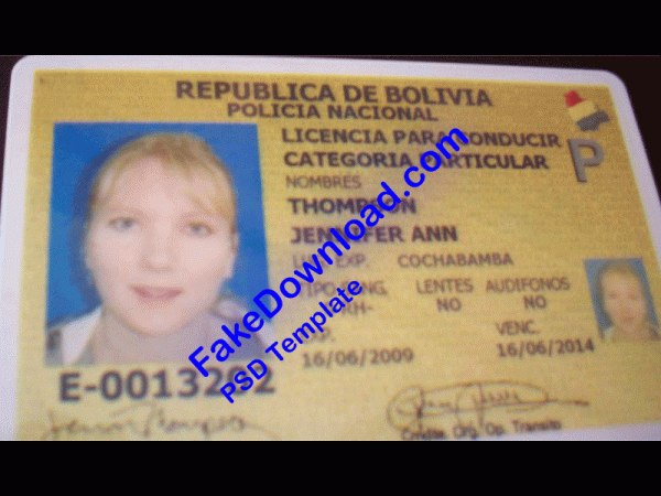 Bolivia Driver License