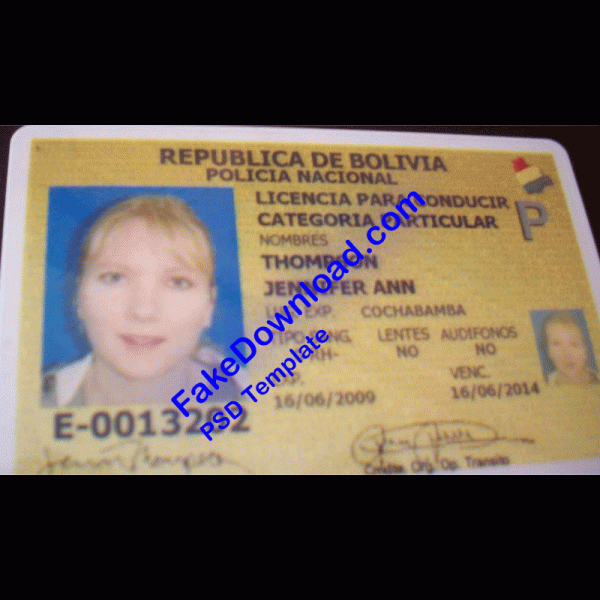 Bolivia Driver License