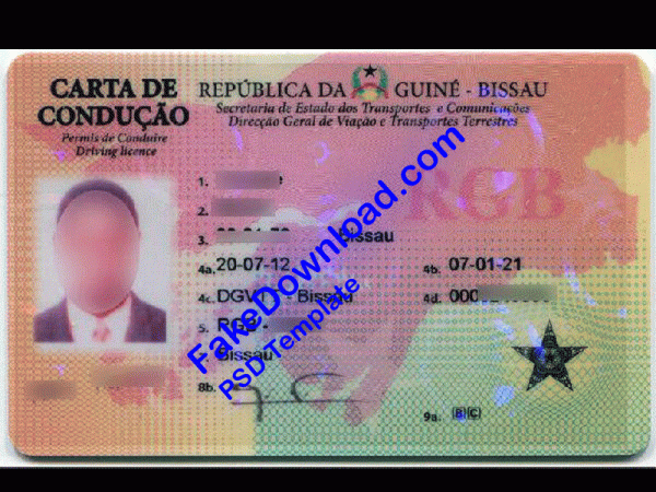 Bissau Driver License (psd)