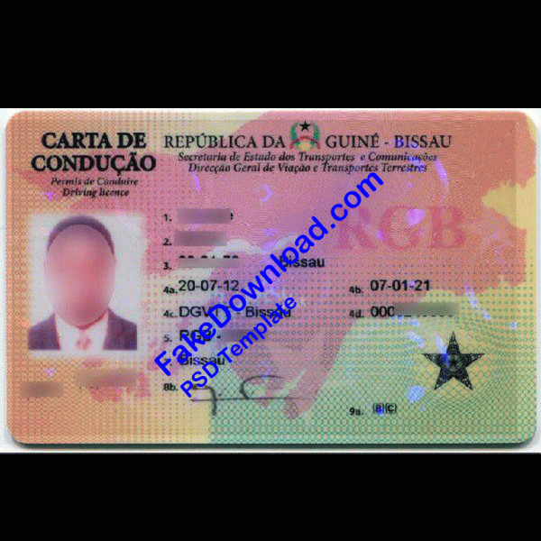 Bissau Driver License (psd)