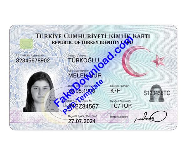 Turkey national id card