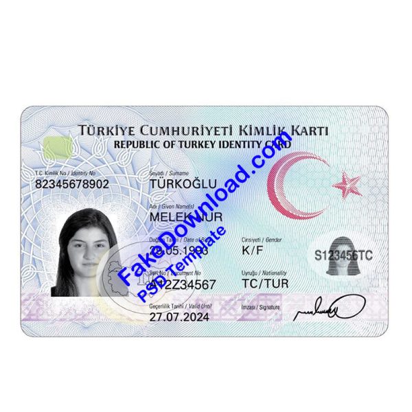 Turkey national id card