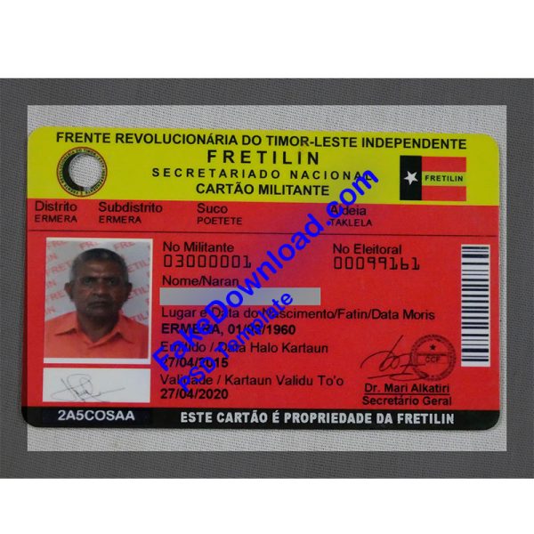 Timor-Leste national id card