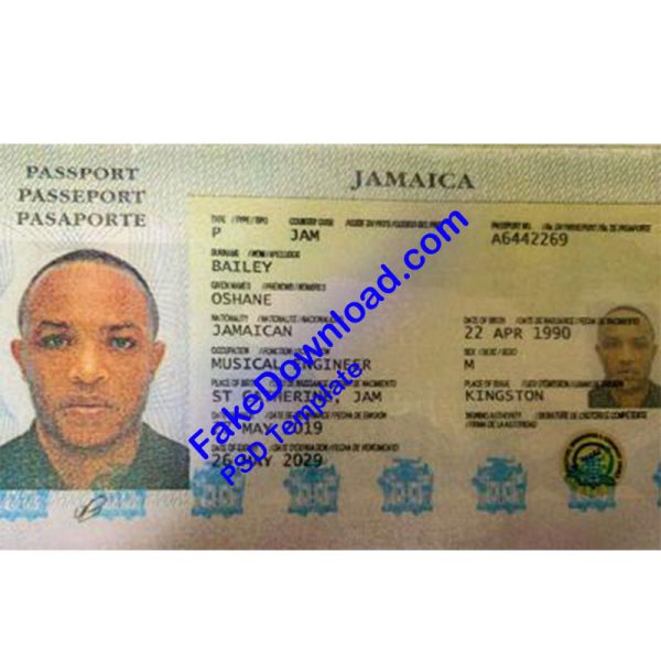 Jamaica Passport (psd)