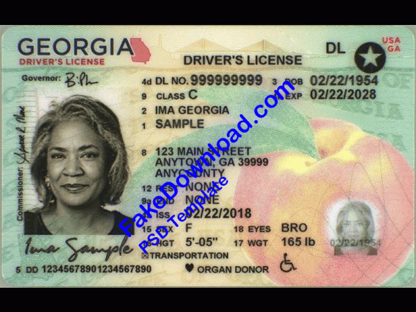 Georgia Driver License (psd)