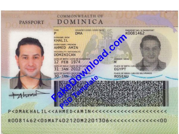 Dominica Passport (psd)