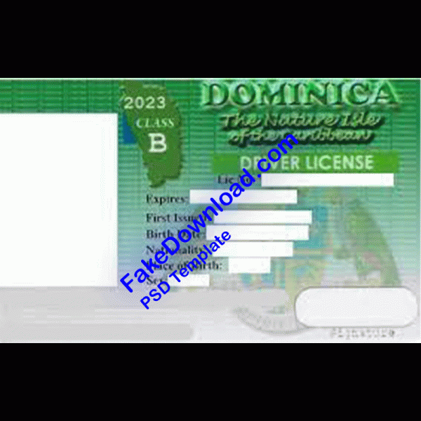 Dominica Driver License (psd)