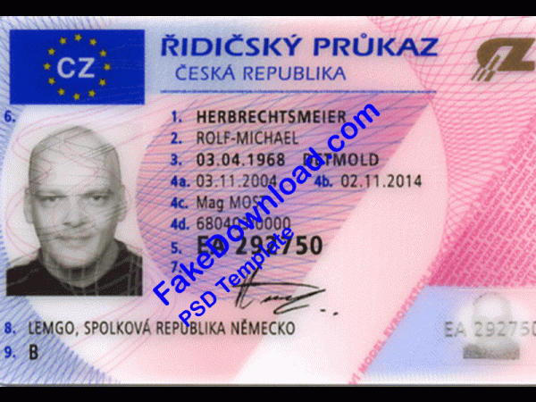 Czechia Driver License (psd)