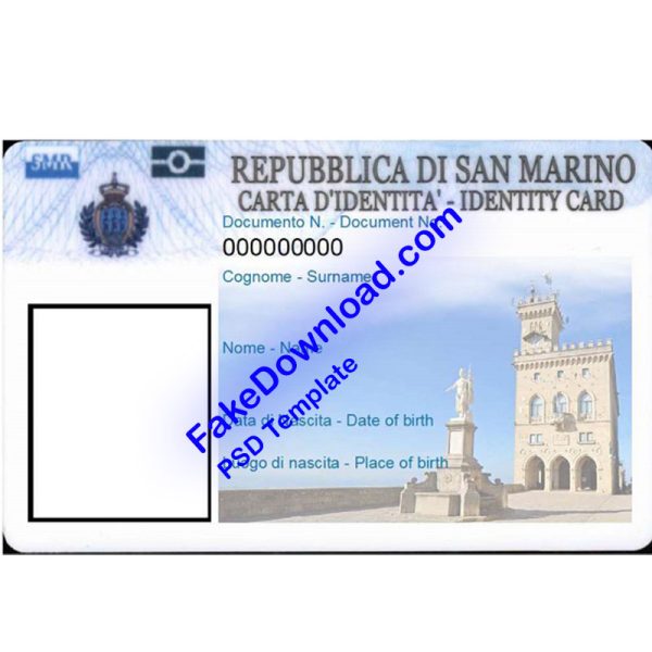 San Marino national id card (psd)
