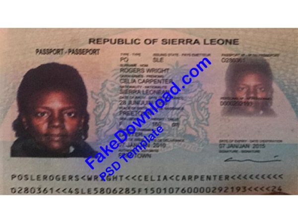 Sierra Leone Passport (psd)