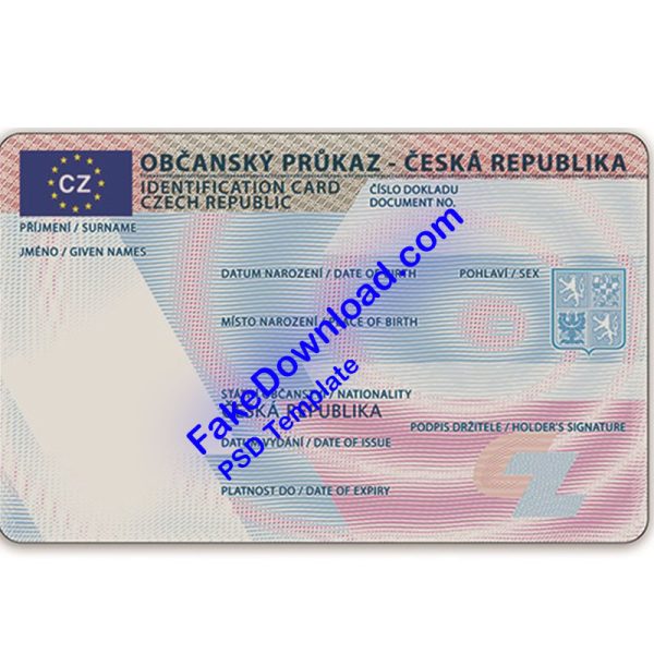 Czechia national id card (psd)