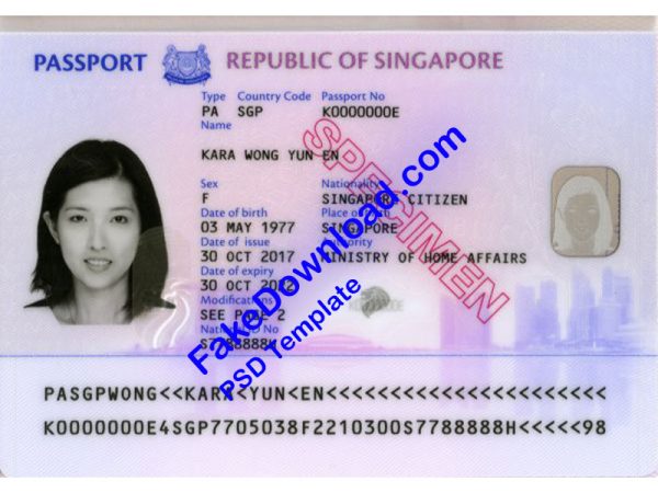 Singapore Passport (psd)