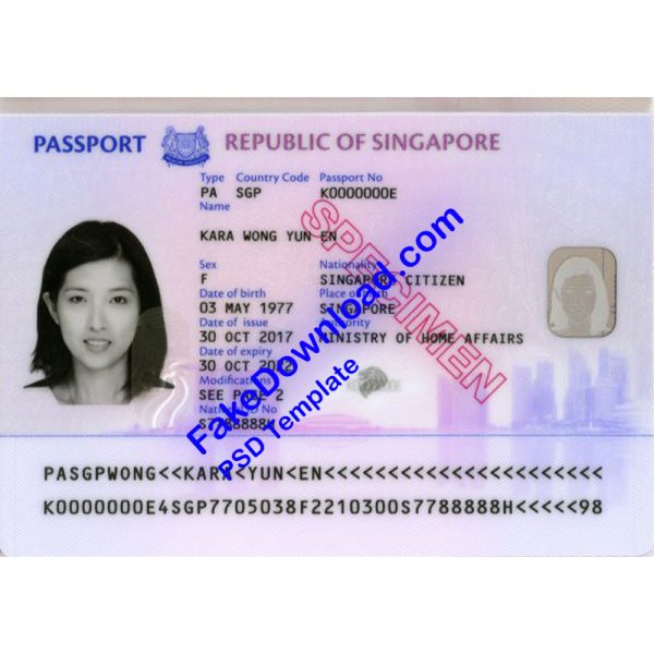 Singapore Passport (psd)