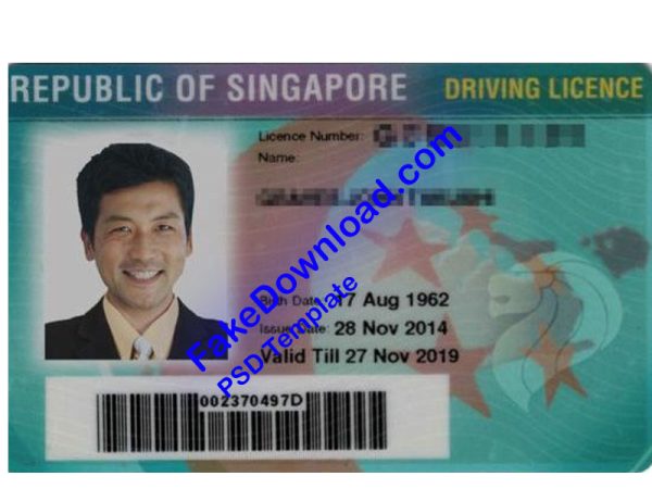 Singapore Driver License (psd)