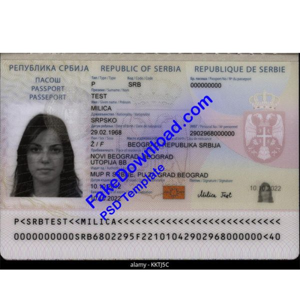 Serbia Passport (psd)