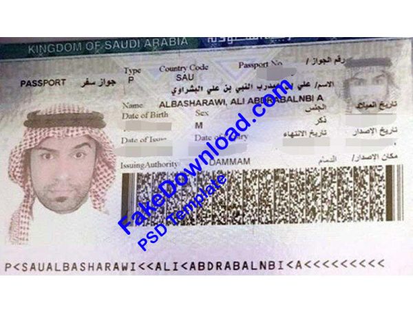 Saudi Arabia Passport (psd)